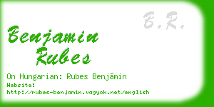 benjamin rubes business card